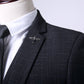 Mens Fashion Wedding Smart Casual 3 Piece Suit British Style High Quality Jacket Vest Trousers European American Banquet Look