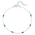 RYJU 925 Sterling Silver Square Emerald Zircon Bracelet for Women Vintage Emeralds Bracelets Charm Wedding Party Fashion Jewelry