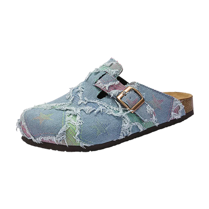 Mens Sandals Couple Cork Clogs Slippers Fashion Soft Footbed Suede Beach Slides with Arch Support Girls Outdoor Muller Shoes
