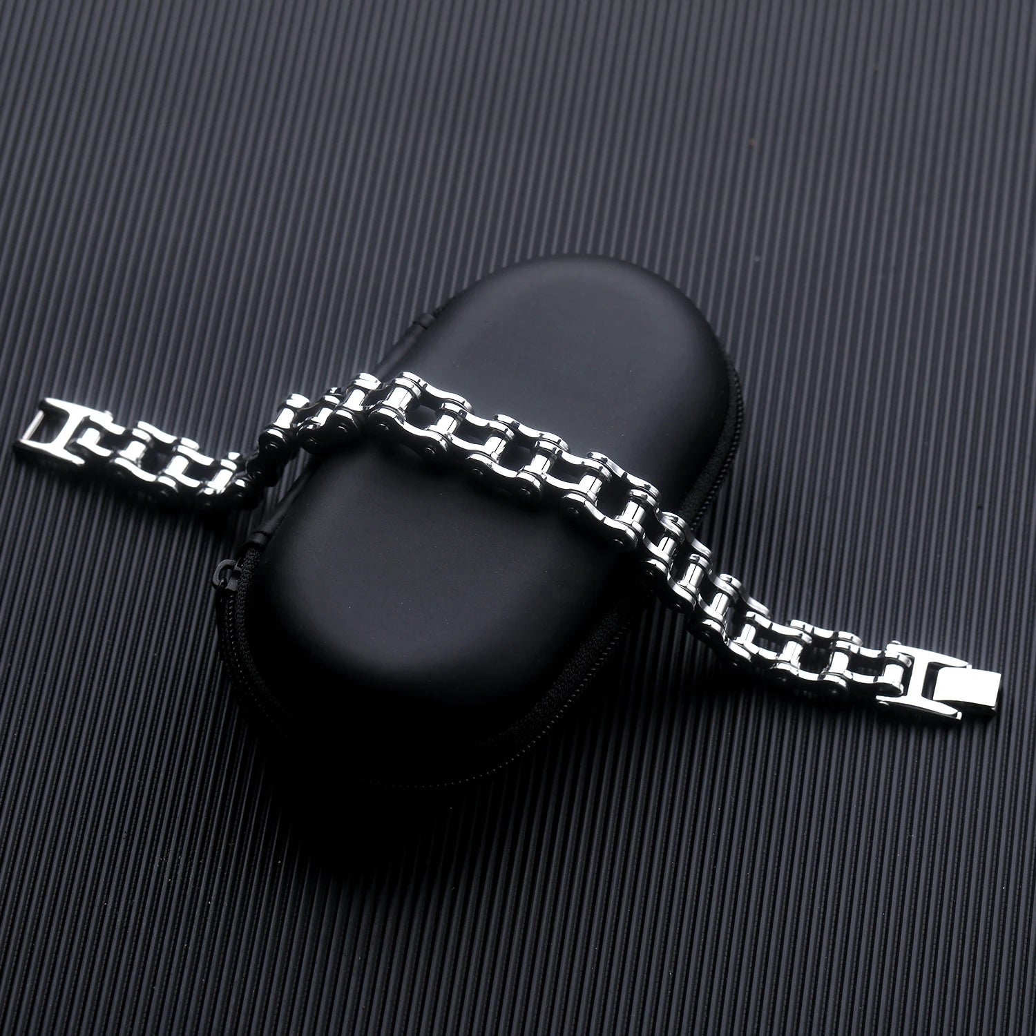 Mens Stainless Steel Bracelet Biker Bicycle Motorcycle Link Chain for Men Bangle Rock Male Jewelry Gift