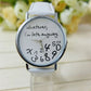 Simple Women Watch Ladies Dress Big Dial Leather Watches Whatever I Am Late Anyway Letter Watch for Students Reloj Mujer