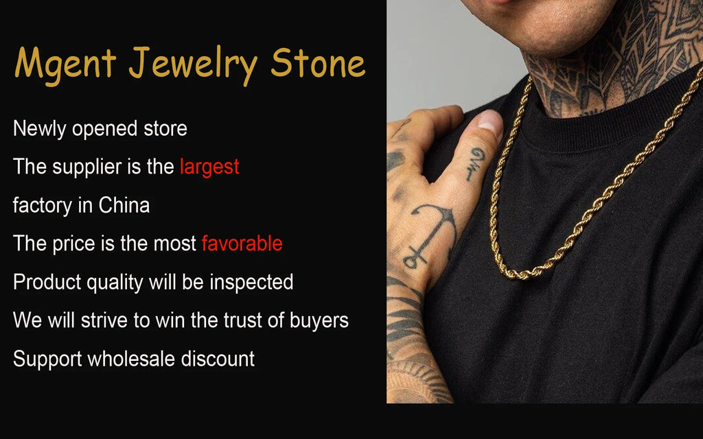 Hip Hop Chain Bracelets for Men Boys,Never Fade 4-point Star Adjsutable Wristband,Trendy Jewelry Gifts